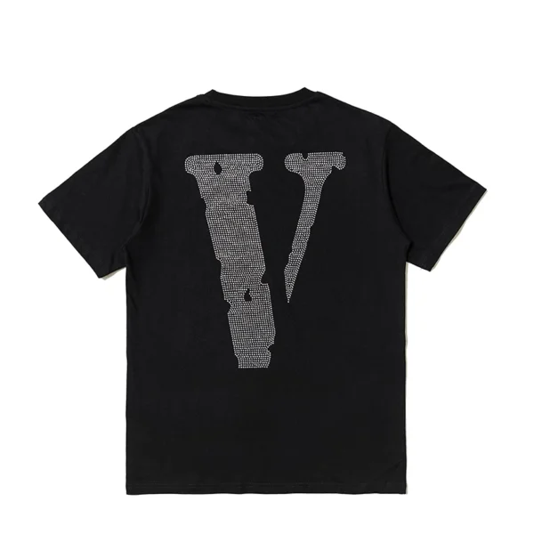 vertopal.com V and Face Smile Logo Shirt Black